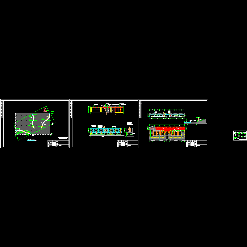 公园木栈道CAD施工大样图(平面图)(dwg)