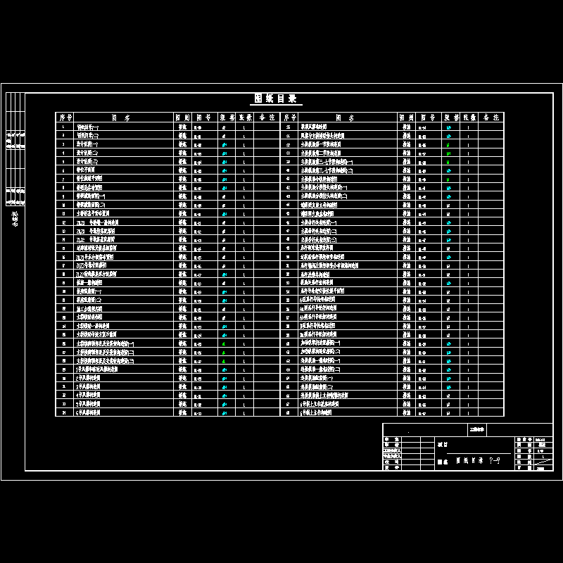 [ql-000]图纸目录（一）.dwg