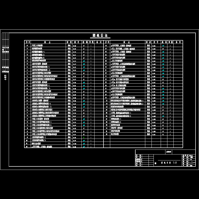 [ql-001]图纸目录（二）.dwg