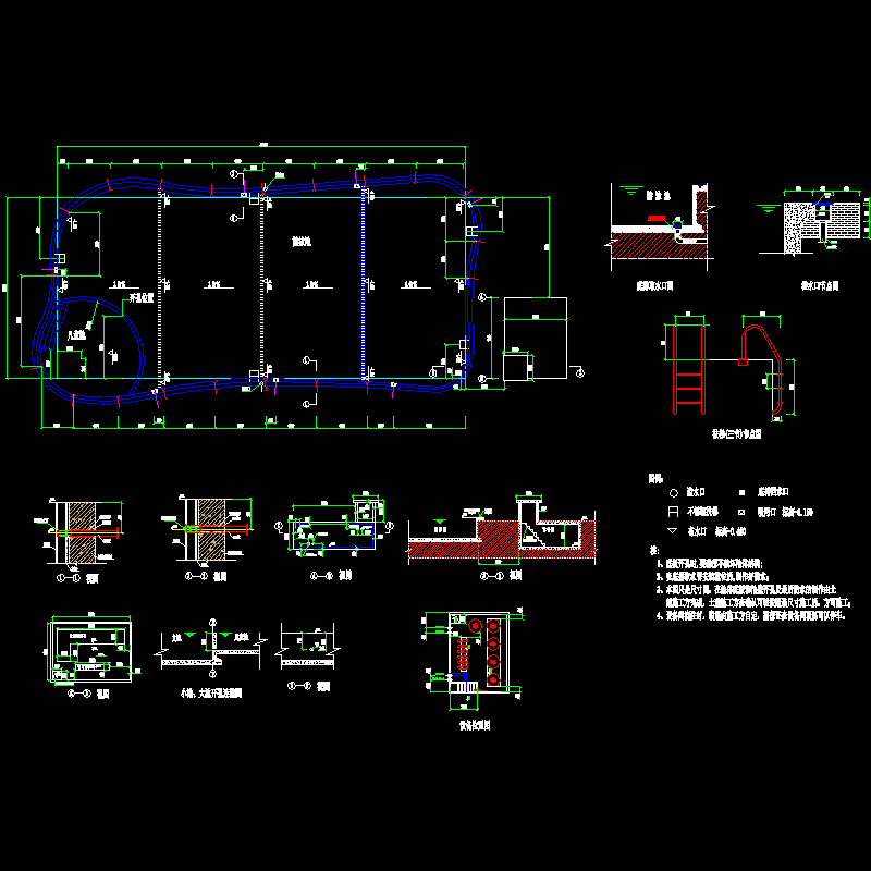游泳池设计施工图纸 - 1