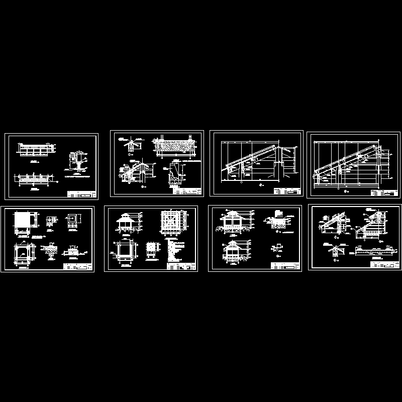 四角亭施工详图 - 1