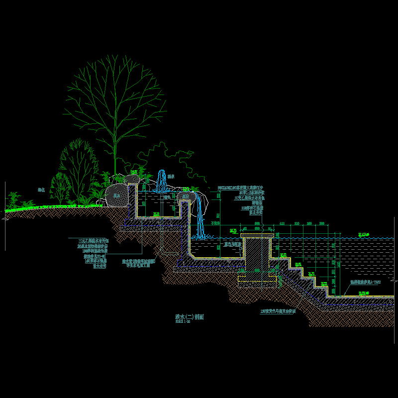 17(a-ys17)跌水(二)剖面.dwg