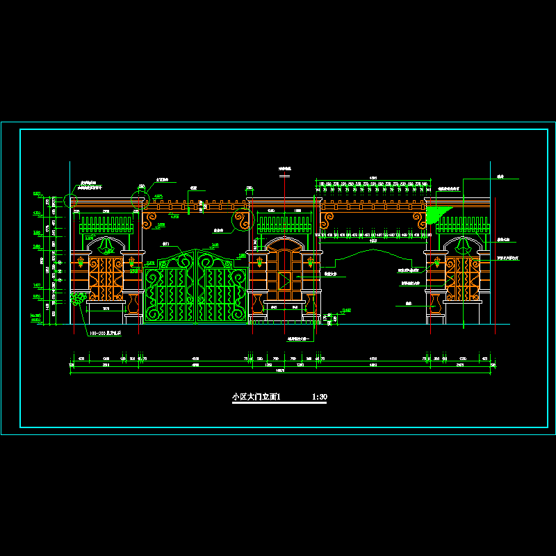 小区大门立面1.dwg