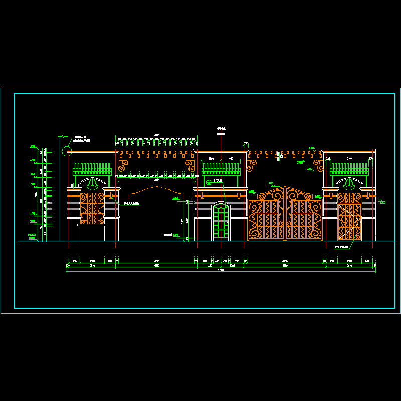 小区大门立面2.dwg