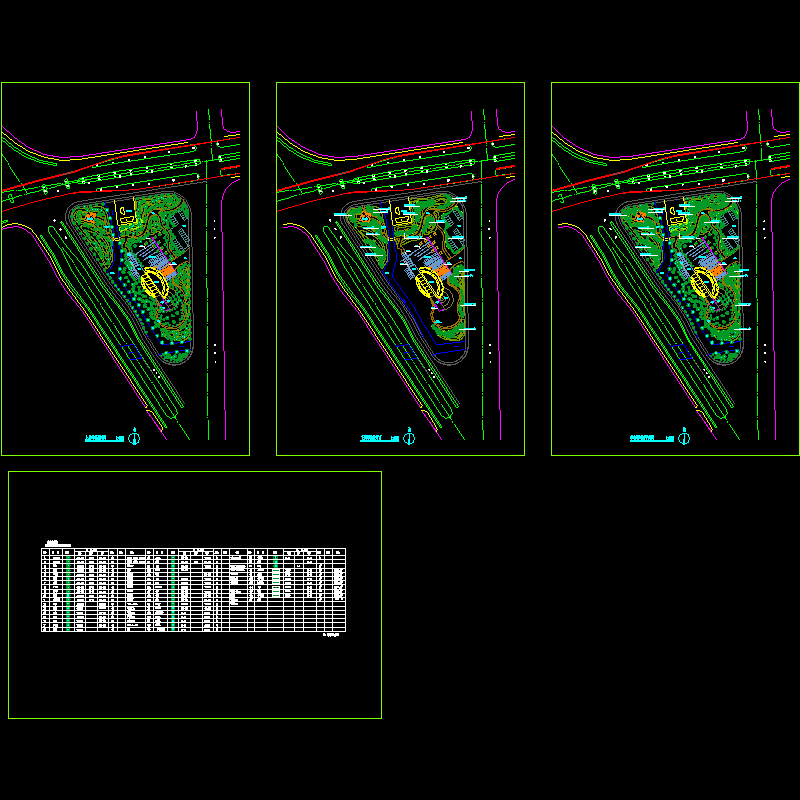 绿施01~04绿化配置图.dwg