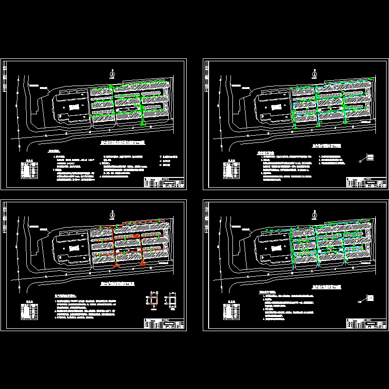 小区室外管网施工CAD图纸(室外消火栓)(dwg)