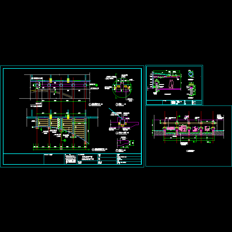 花架景墙套CAD图纸(dwg)