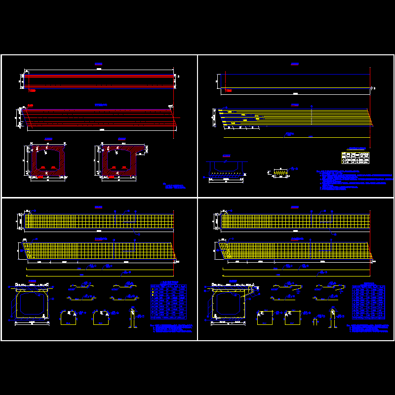 一套16m先张法预应力混凝土空心桥板节点设计dwg格式CAD图纸