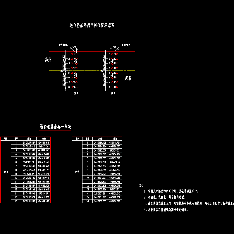 03墩台基础坐标示意图.dwg