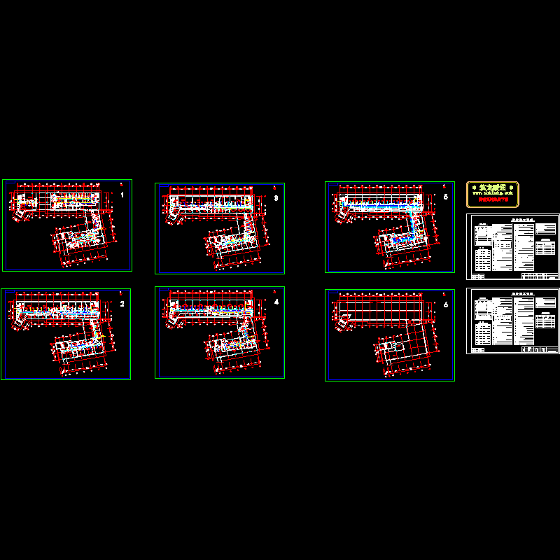 [CAD]11526平米医院空调安装图（总共6页图纸）.dwg