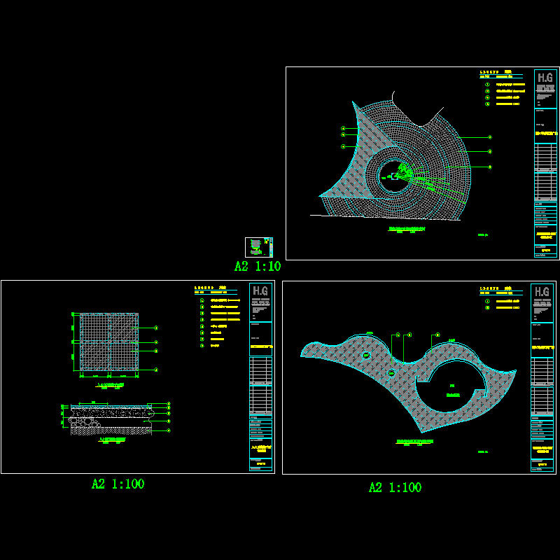 广场铺装施工图 - 1