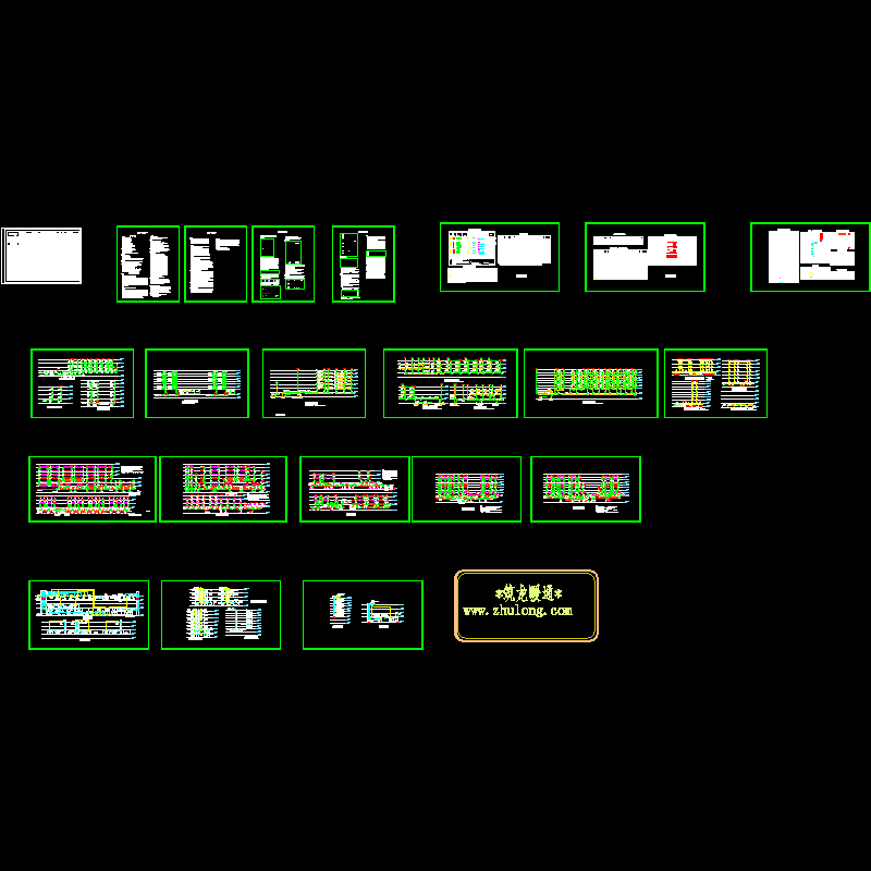 马连洼住宅小区暖通系统CAD图纸(系统设计)(dwg)