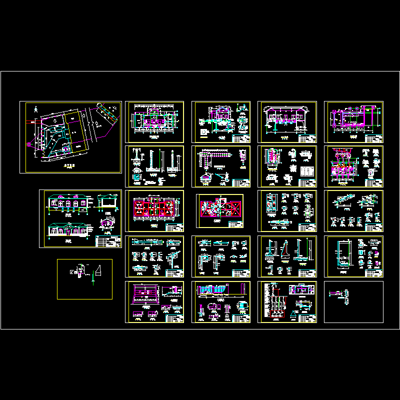 排涝站CAD施工图纸(全套图纸).dwg