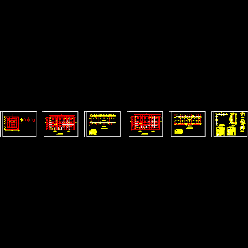 [CAD]4000方水池钢筋图（总共6页图纸）.dwg