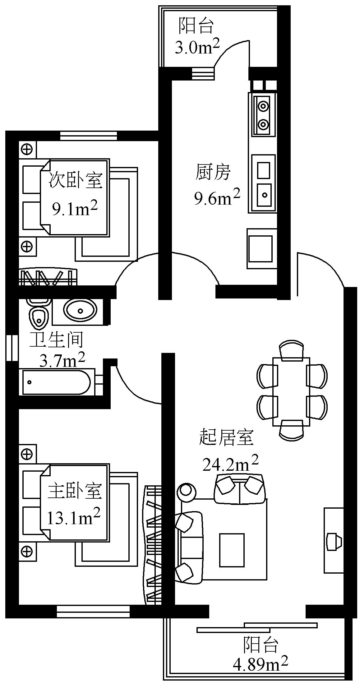 图1-9-13 北xx园88㎡户型图.jpg