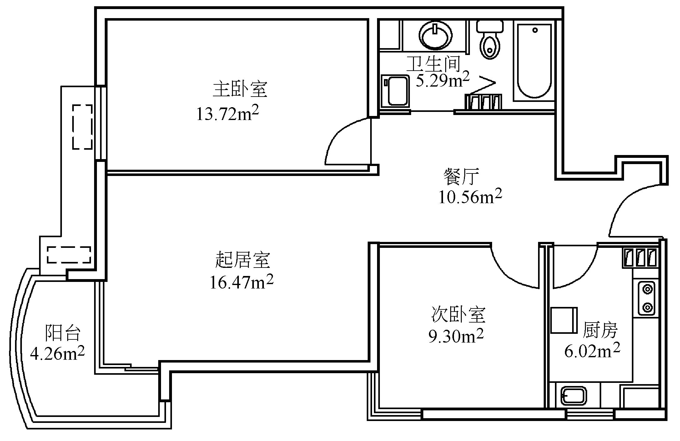 图1-9-14 北xx园87.47㎡户型图.jpg