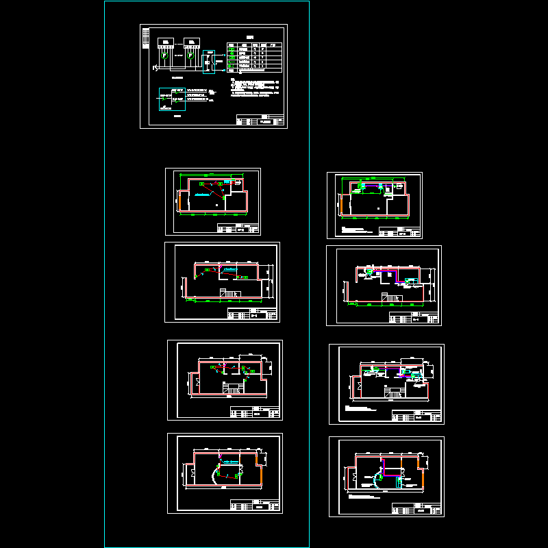 复式公寓空调及配电CAD图纸(dwg)