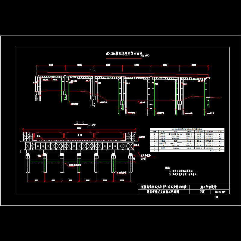 京九铁路跨线桥箱梁现浇支架结构示意图.dwg