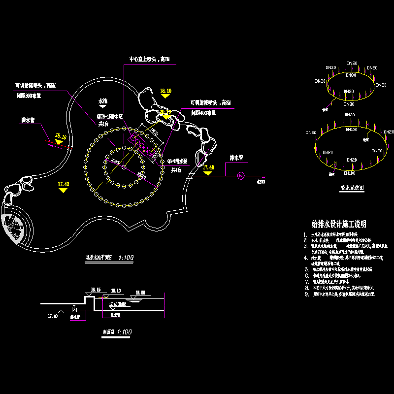 水池喷泉图.dwg