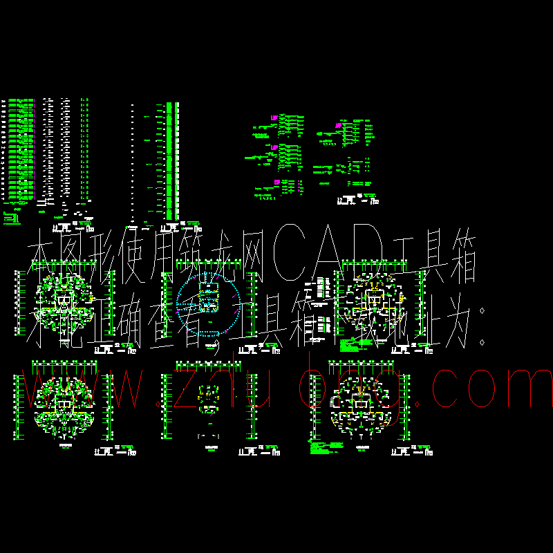 圆形住宅楼全套电气格式图纸