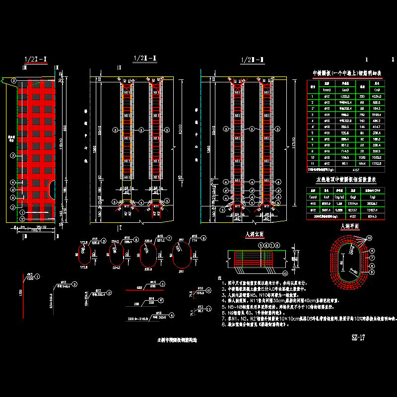 sz-17 主桥中横隔板钢筋构造.dwg