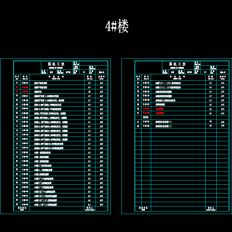 1234单体目录.dwg