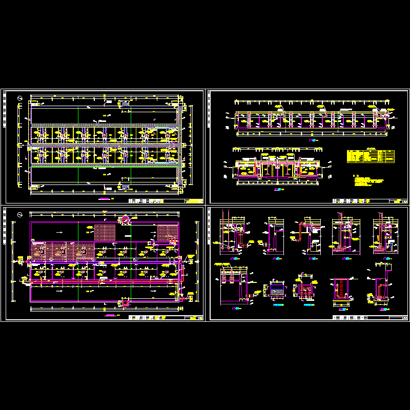 区污水厂设计CAD施工图纸.dwg