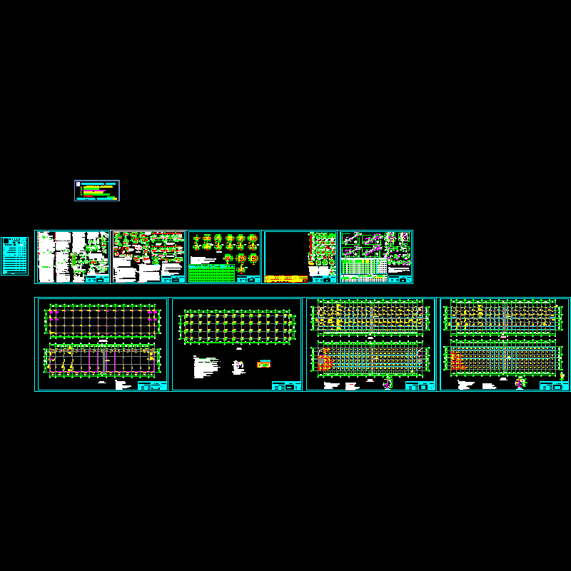 2层桩基础商铺结构CAD施工图纸(dwg)(6度抗震)