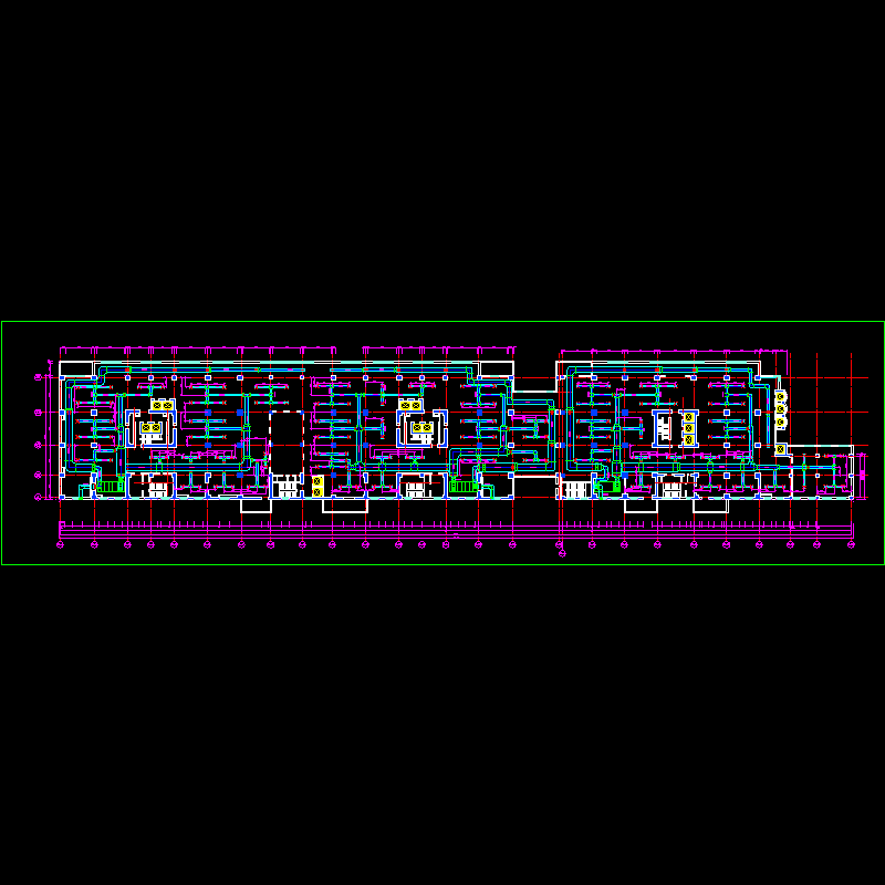 四层空调系统风管平面图.dwg