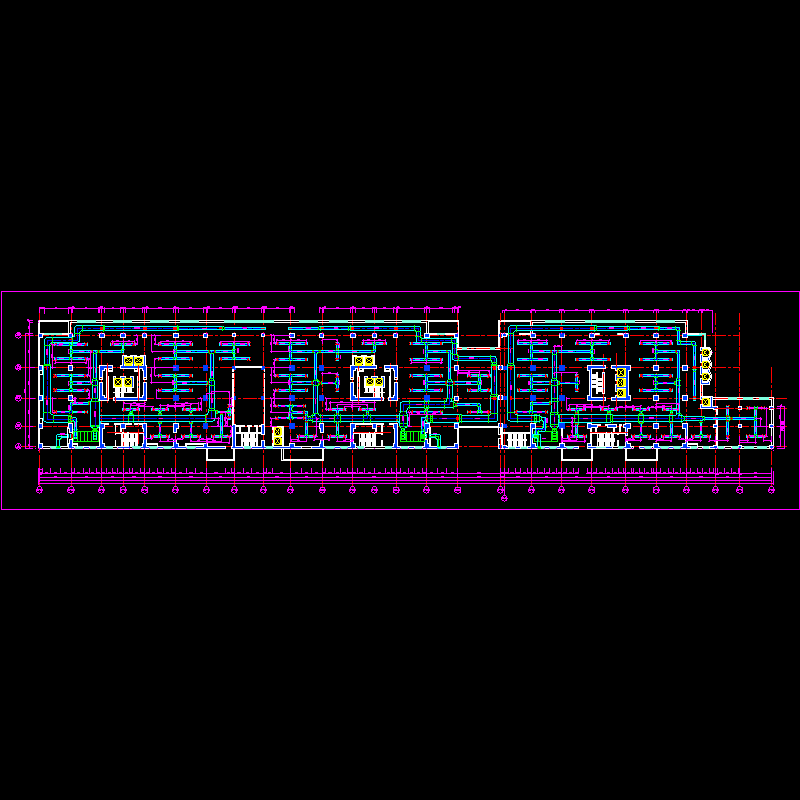 三层空调系统风管平面图.dwg