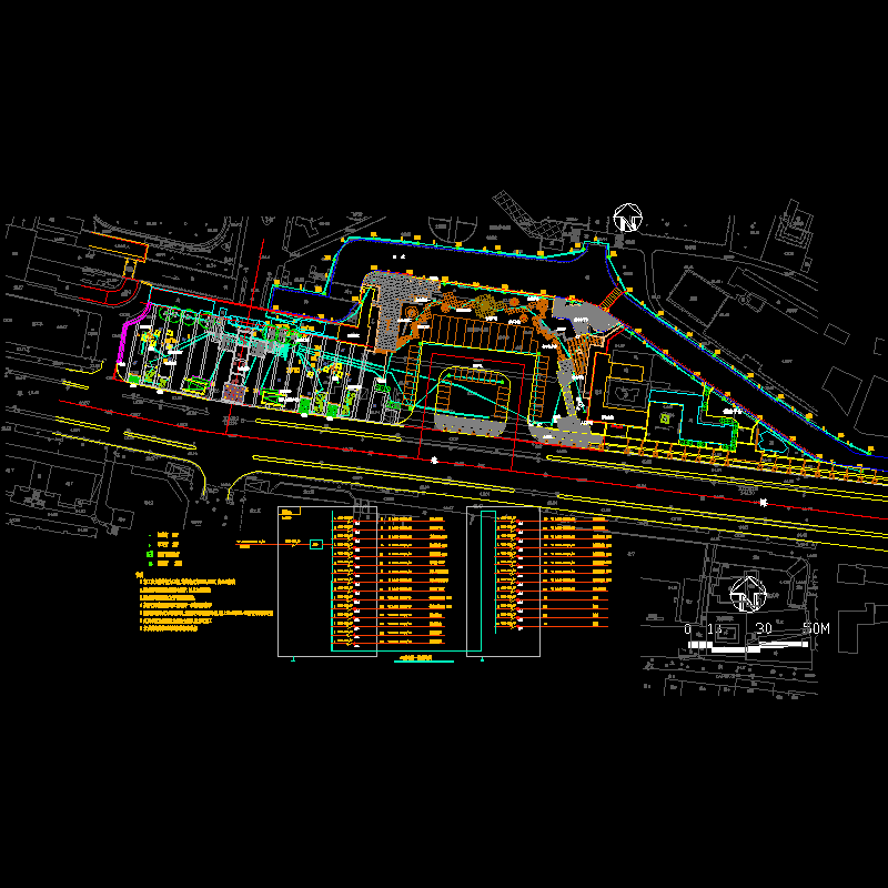 公园南大门景观绿地电气平面CAD图纸(dwg)