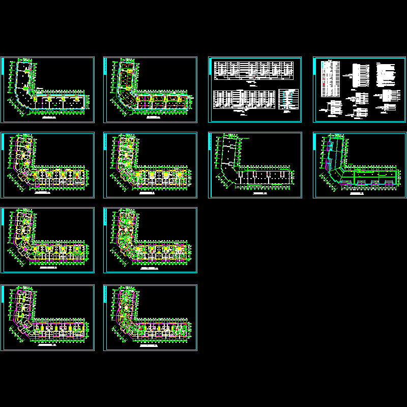 多层住宅楼电气施工CAD图纸(dwg)