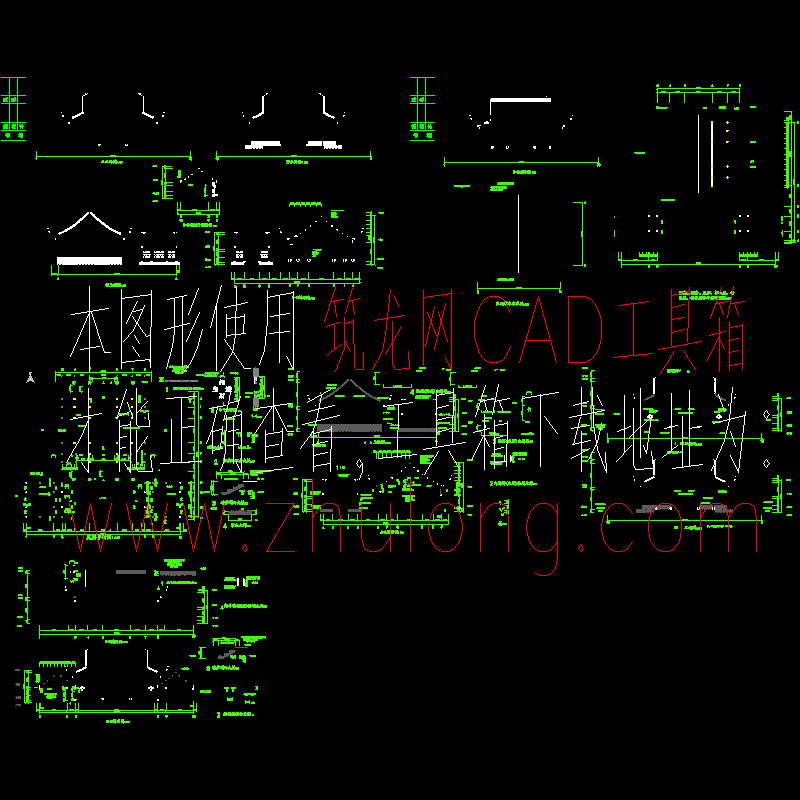 财神殿全套CAD施工图纸(节点图纸)(平立剖)(dwg)