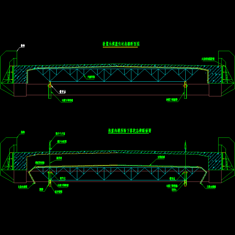 020牵索式挂篮横断面图.dwg