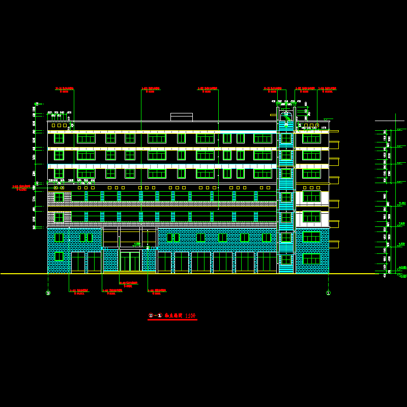 11-1轴立面图.dwg