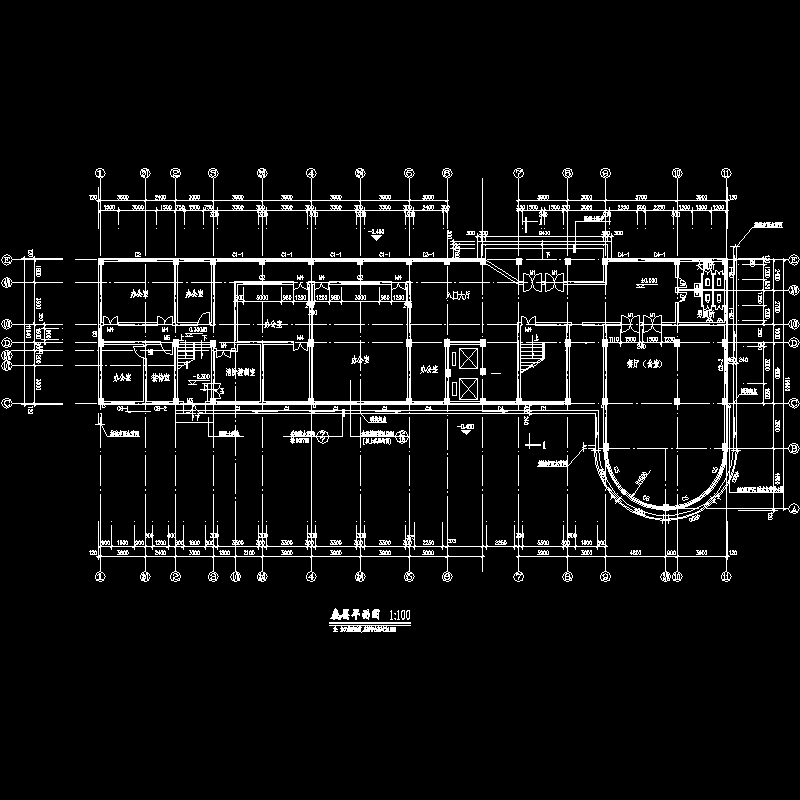 办公楼底层平面图.dwg