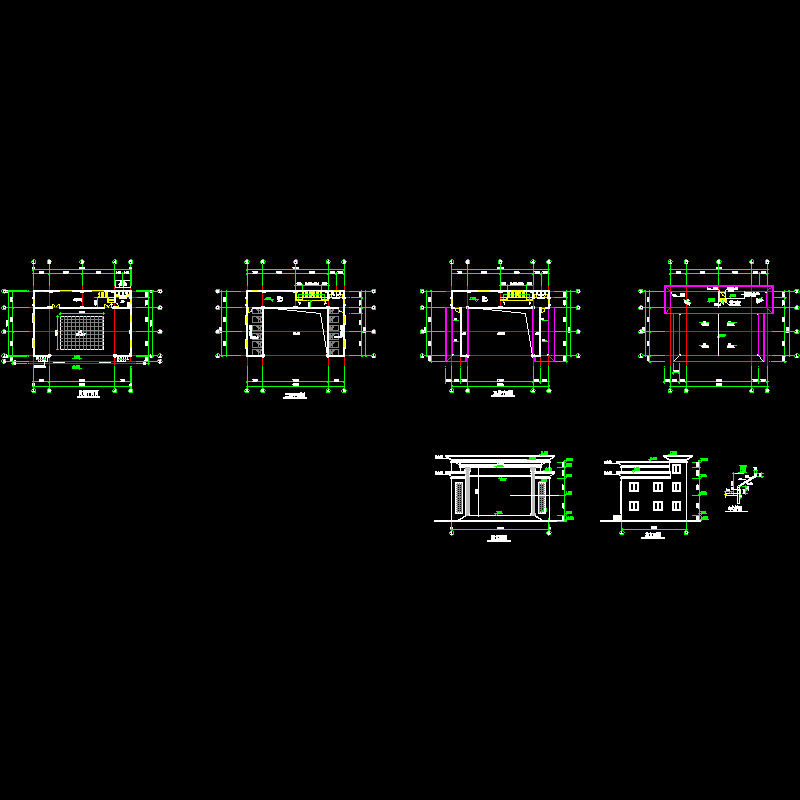 [CAD]粤剧戏台方案设计大样图（效果大样图）.dwg