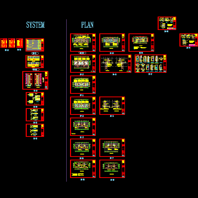 14层住宅楼电气CAD施工图纸（29张）.dwg