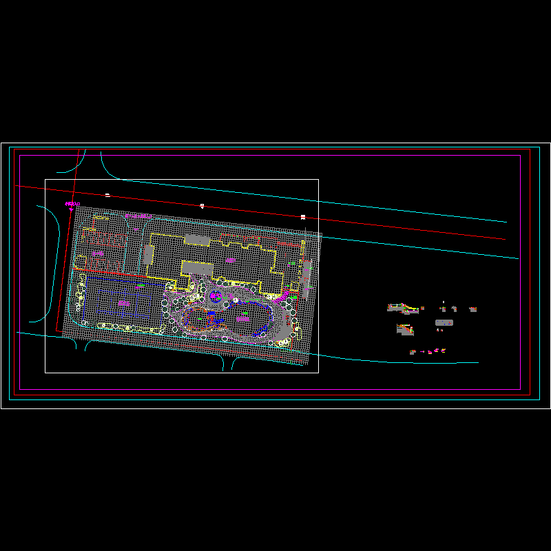会所泳池施工CAD图纸(dwg)