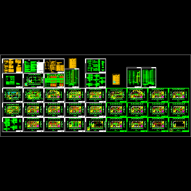 10层电气成套CAD图纸(办公楼)(dwg)