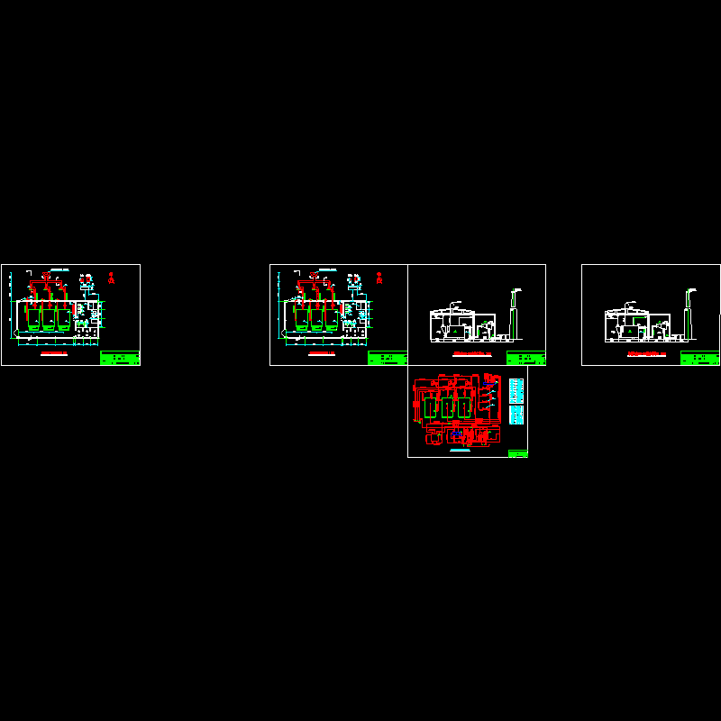 [分享]锅炉房设计dwg格式CAD施工图纸(平面布置图)