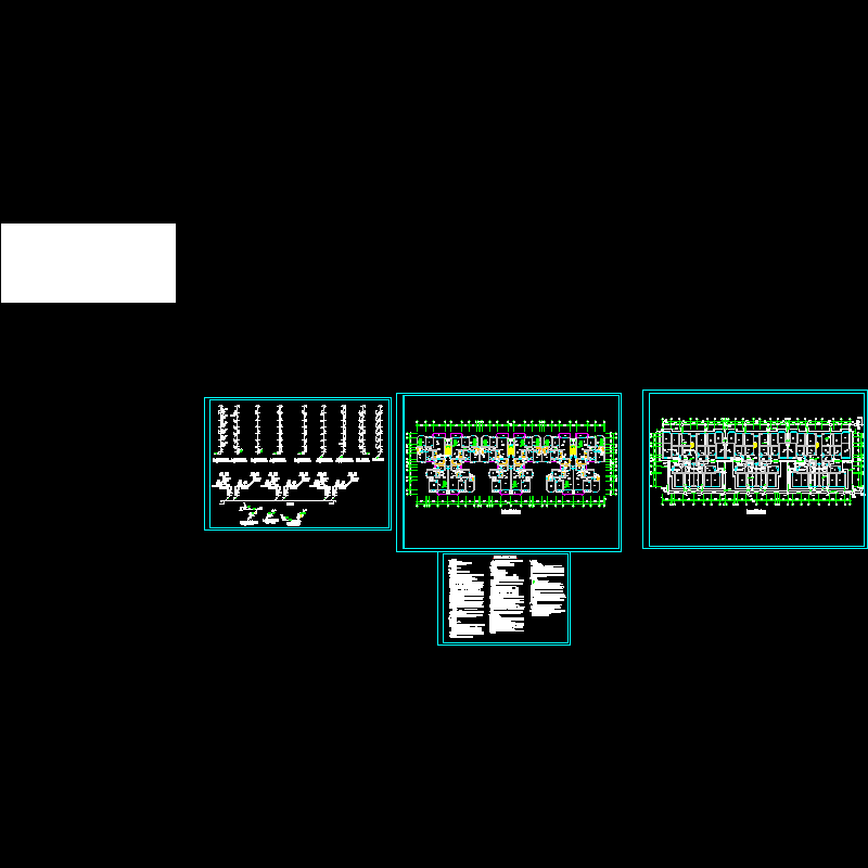 [CAD]8层住宅楼给排水成套施工图纸（有架空层）.dwg