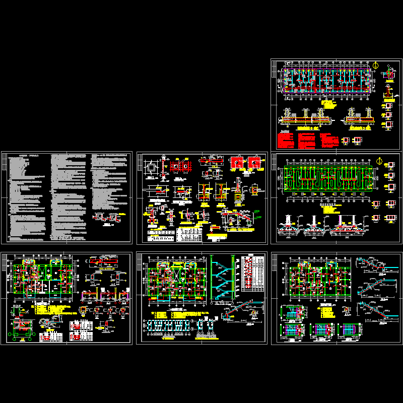 4层砖混结构住宅楼结构设计CAD施工图纸.dwg