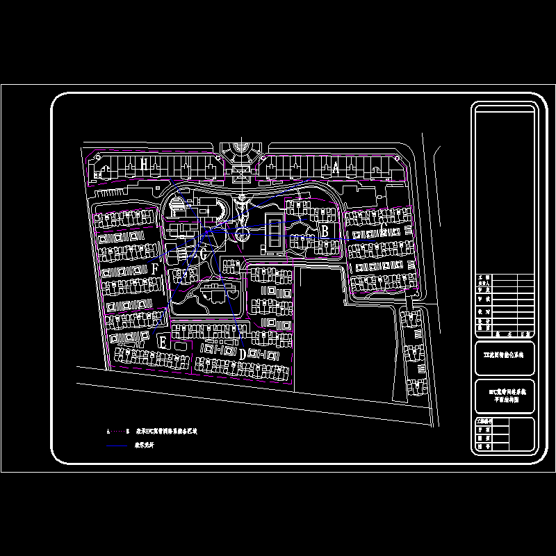 hfc宽带网络系统平面区域图.dwg