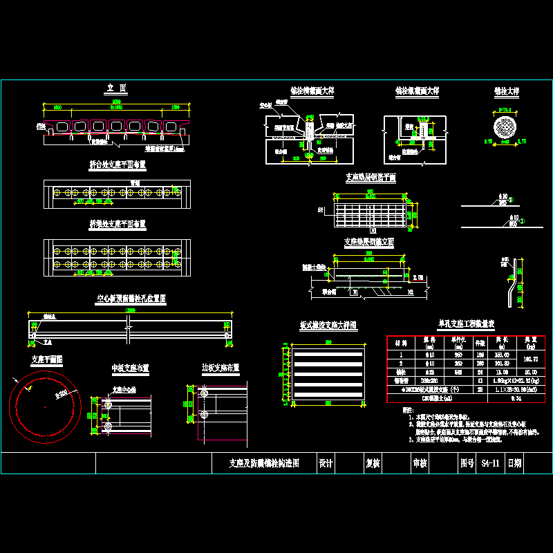 s4-11支座及防震锚栓构造图.dwg