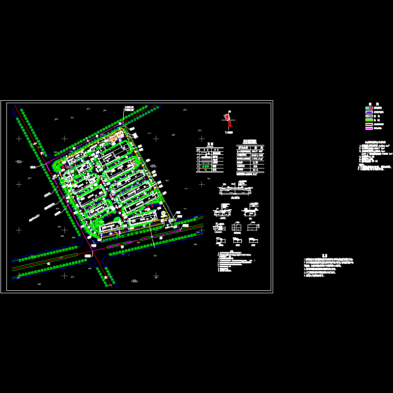 [CAD]工厂总平面规划初设图纸(初设图纸目录).dwg