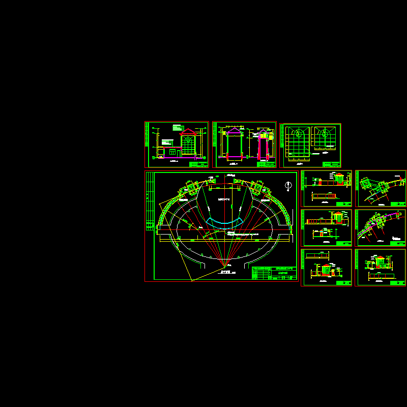 森林公园大门全套CAD施工大样图.dwg