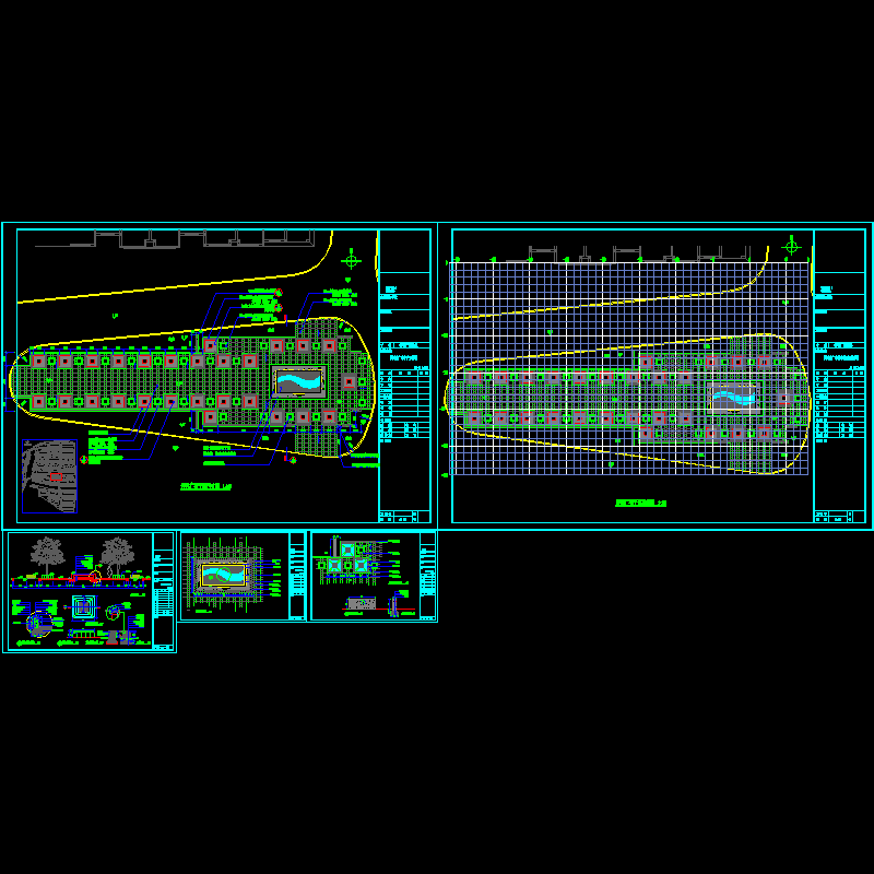 榉树广场施工CAD图纸（小品详图纸）(dwg)