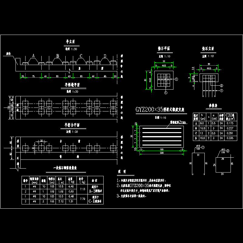 支座及垫石构造图.dwg