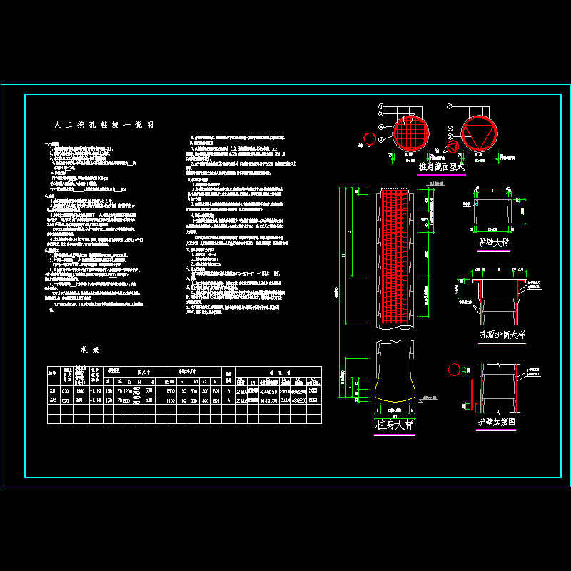 人工挖孔桩设计说明 - 1